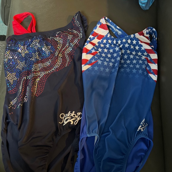 Gk Accessories - 2 Gk gymnastics Leotards - patriotic